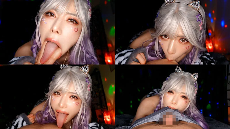 爆乳舌長コスプレイヤーのねっとりナメクジ淫語責め 3